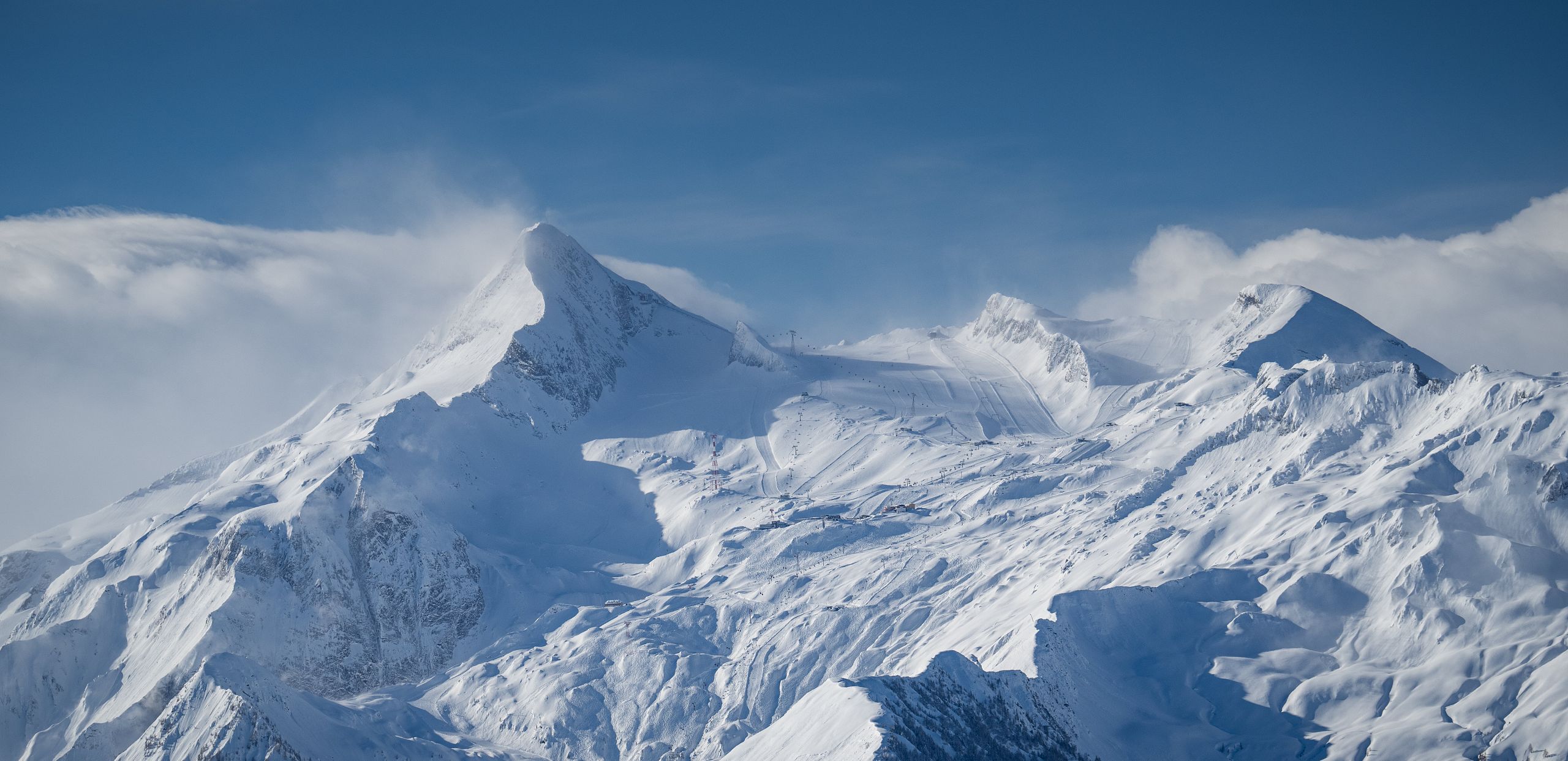 Aussicht auf das Kitzsteinhorn in Kaprun