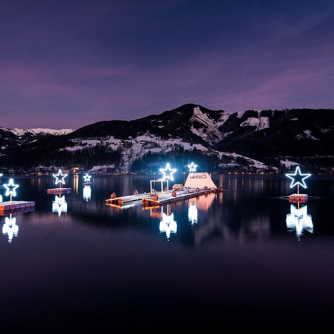 View of Lake Zell in Winter