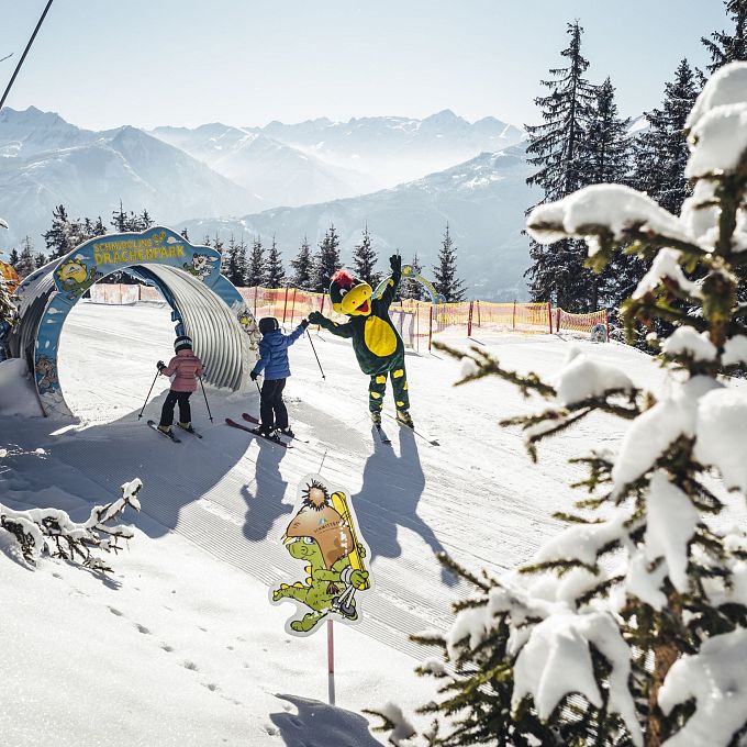 Family Skiing on Schmittenhöhe