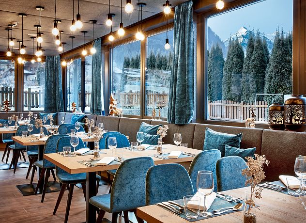 Wintergarten im Hotel Sonnblick in Kaprun im Winter