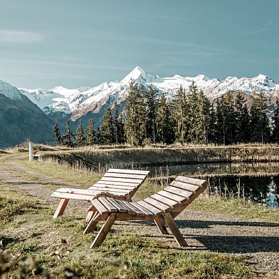 Sonnenliegen auf der Schmittenhöhe