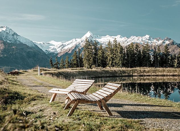 Sonnenliegen auf der Schmittenhöhe