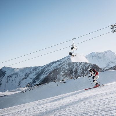 Skifahren am Kitzsteinhorn Gletscher