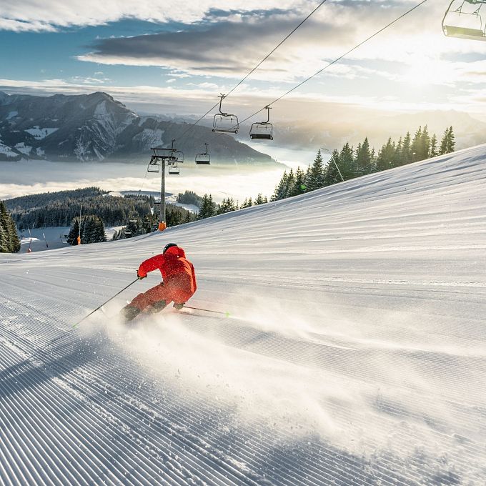 Skiing on Schmittenhöhe